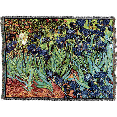 Van Gogh's Irises Throw Blanket