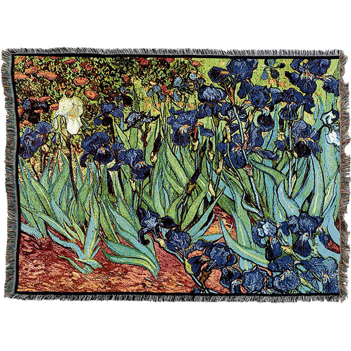 Van Gogh's Irises Throw Blanket