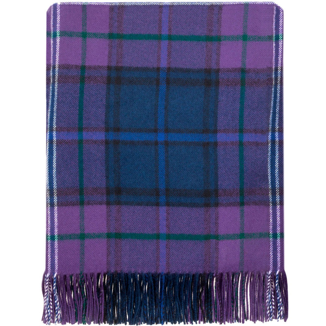 Scotland Forever Modern Tartan Lambswool Blanket