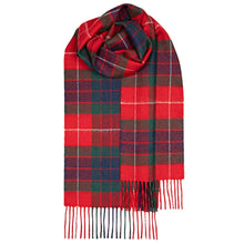 Load image into Gallery viewer, Fraser Red Modern Tartan Brushed Lambswool Scarf
