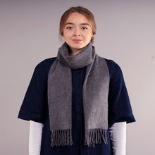 Load image into Gallery viewer, Steel Plain Coloured Brushed Lambswool Scarf
