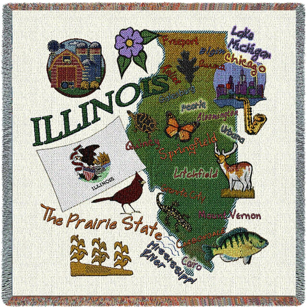 State of Illinois Cotton Lap Square
