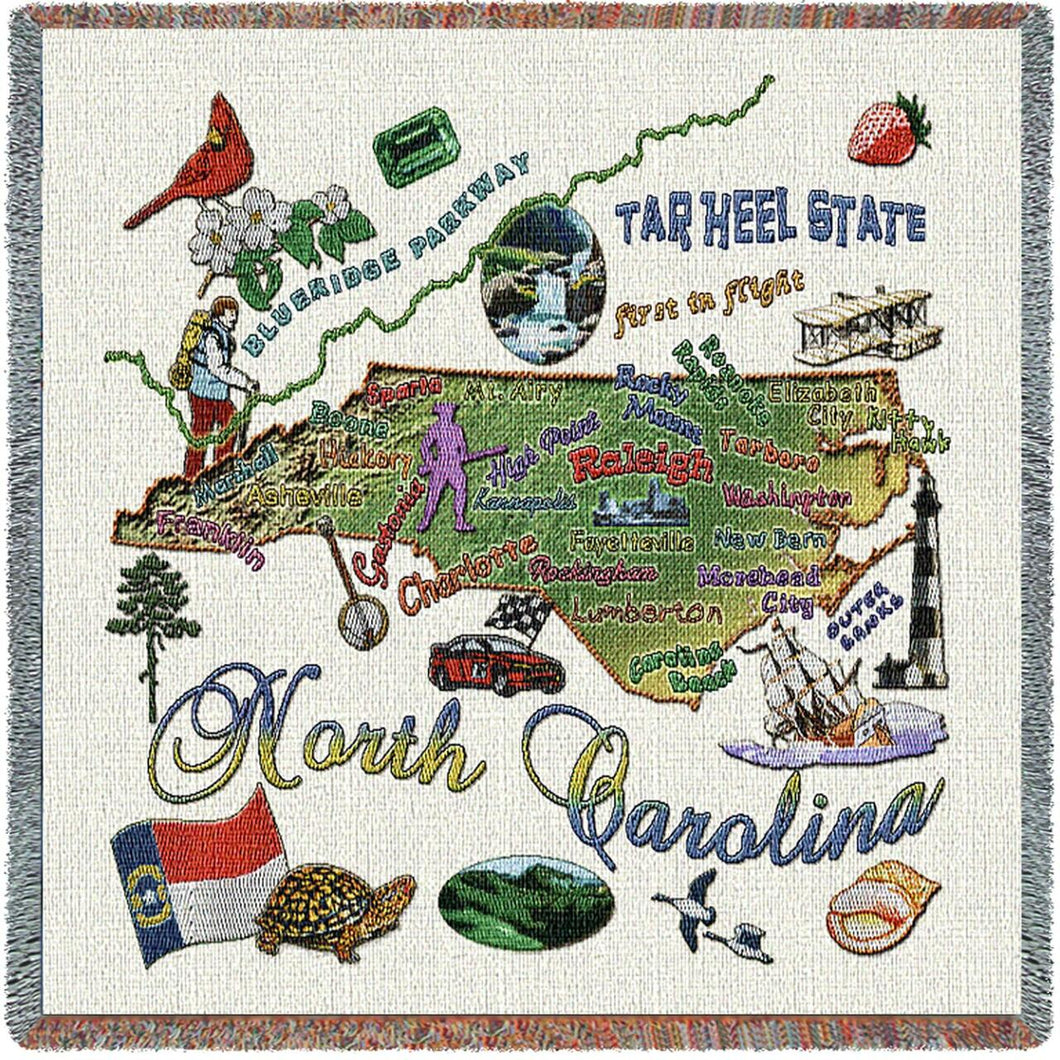 State of North Carolina Cotton Lap Square