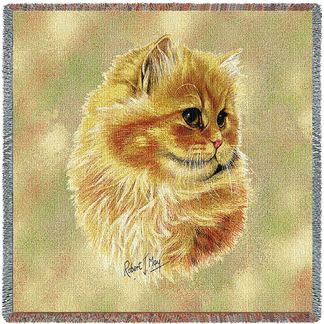 Cameo Persian Cat Cotton Lap Square