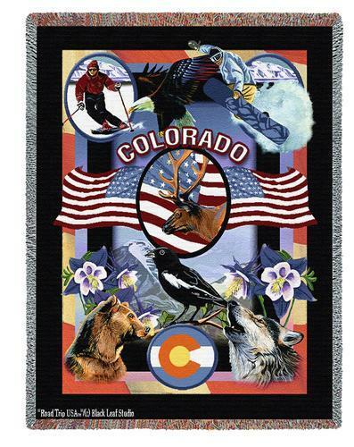 State of Colorado Cotton Throw Blanket