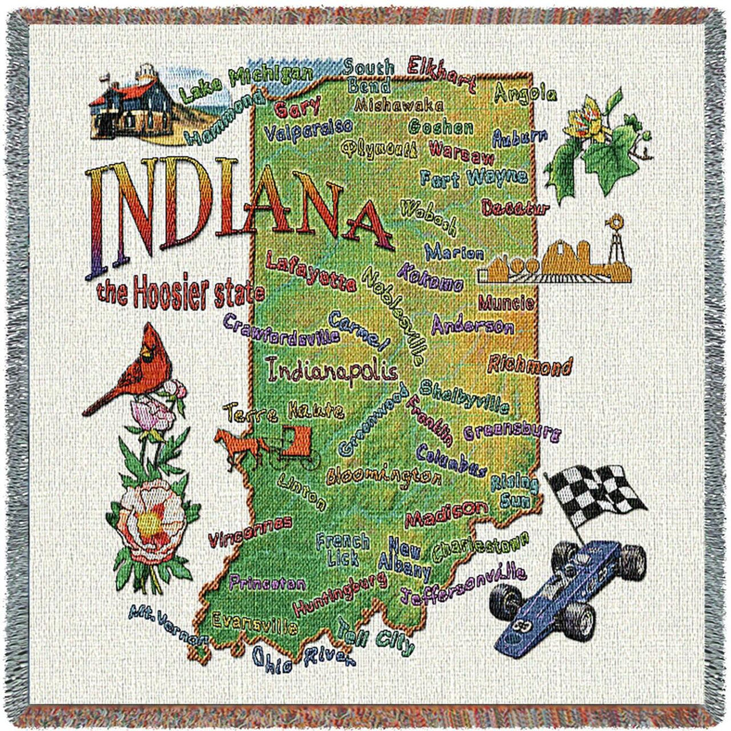 State of Indiana Cotton Lap Square