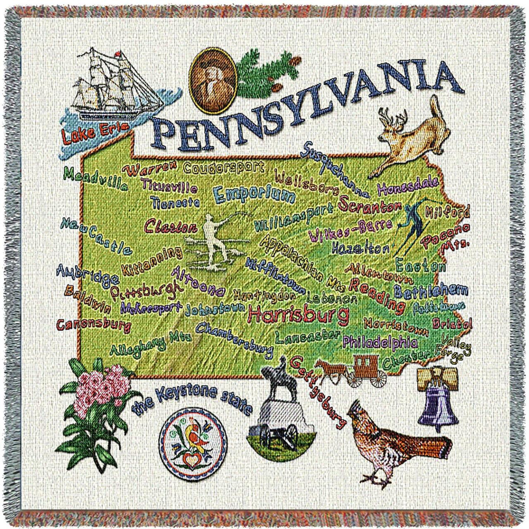 State of Pennsylvania Cotton Lap Square