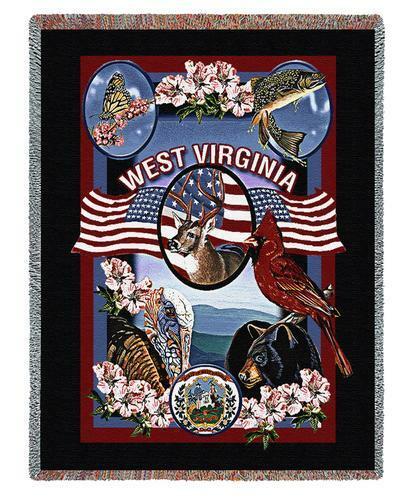 State of West Virginia Cotton Throw Blanket