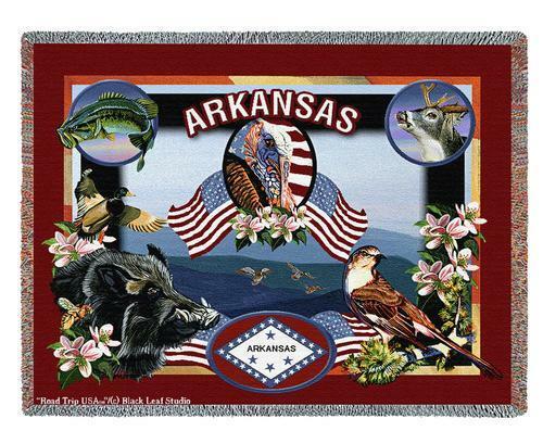 State of Arkansas Cotton Throw Blanket