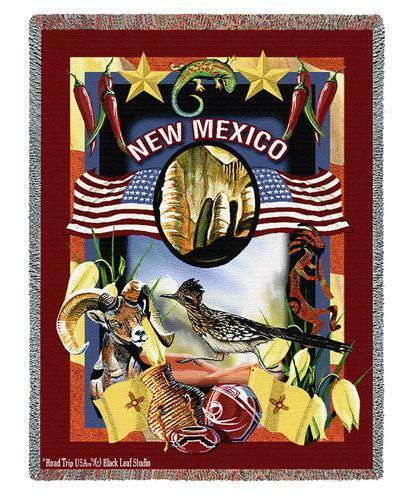 State of New Mexico Cotton Throw Blanket