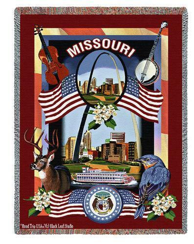 State of Missouri Cotton Throw Blanket