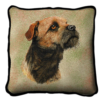 Border Terrier Woven Throw Pillow