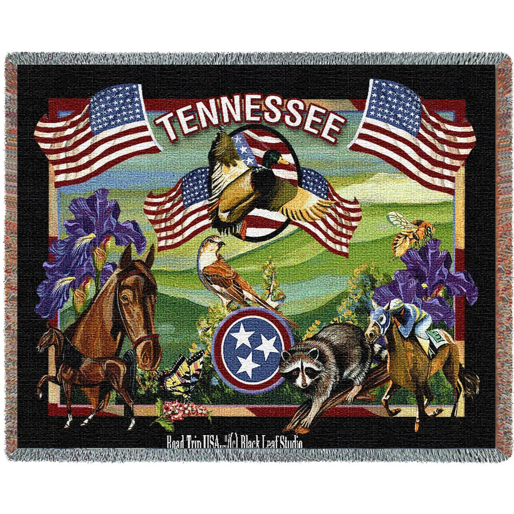 State of Tennessee Cotton Throw Blanket