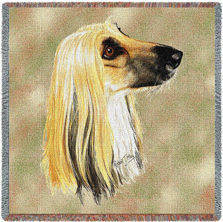 Afghan Hound Cotton Lap Square