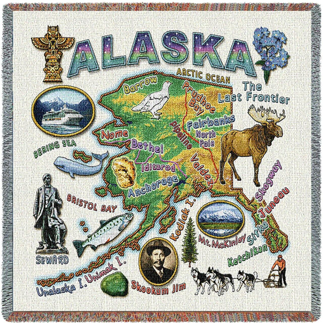 State of Alaska Cotton Lap Square