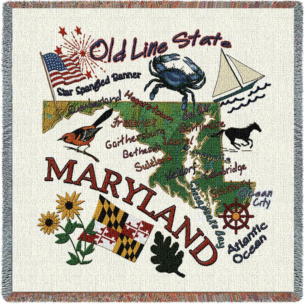 State of Maryland Cotton Lap Square