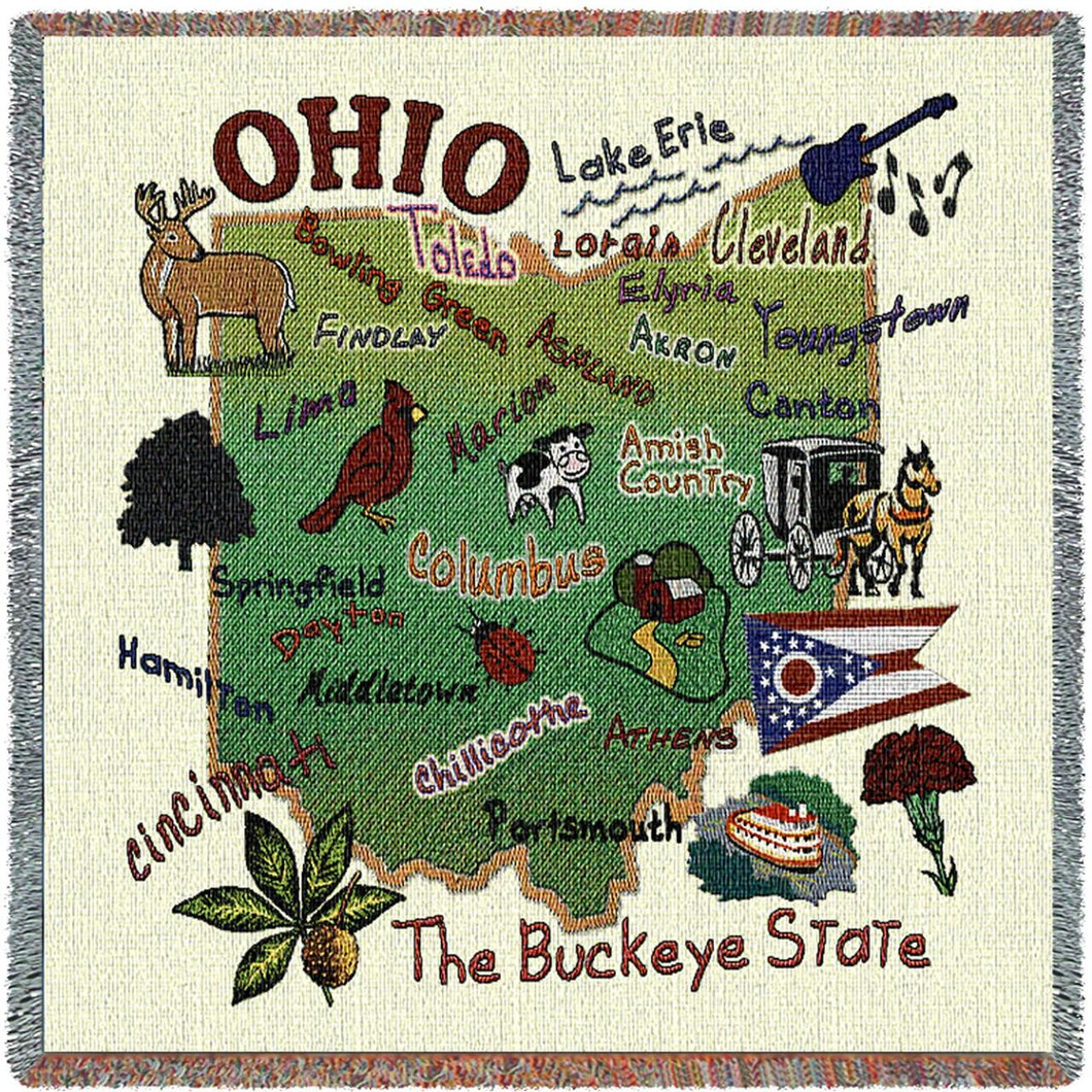 State of Ohio Cotton Lap Square