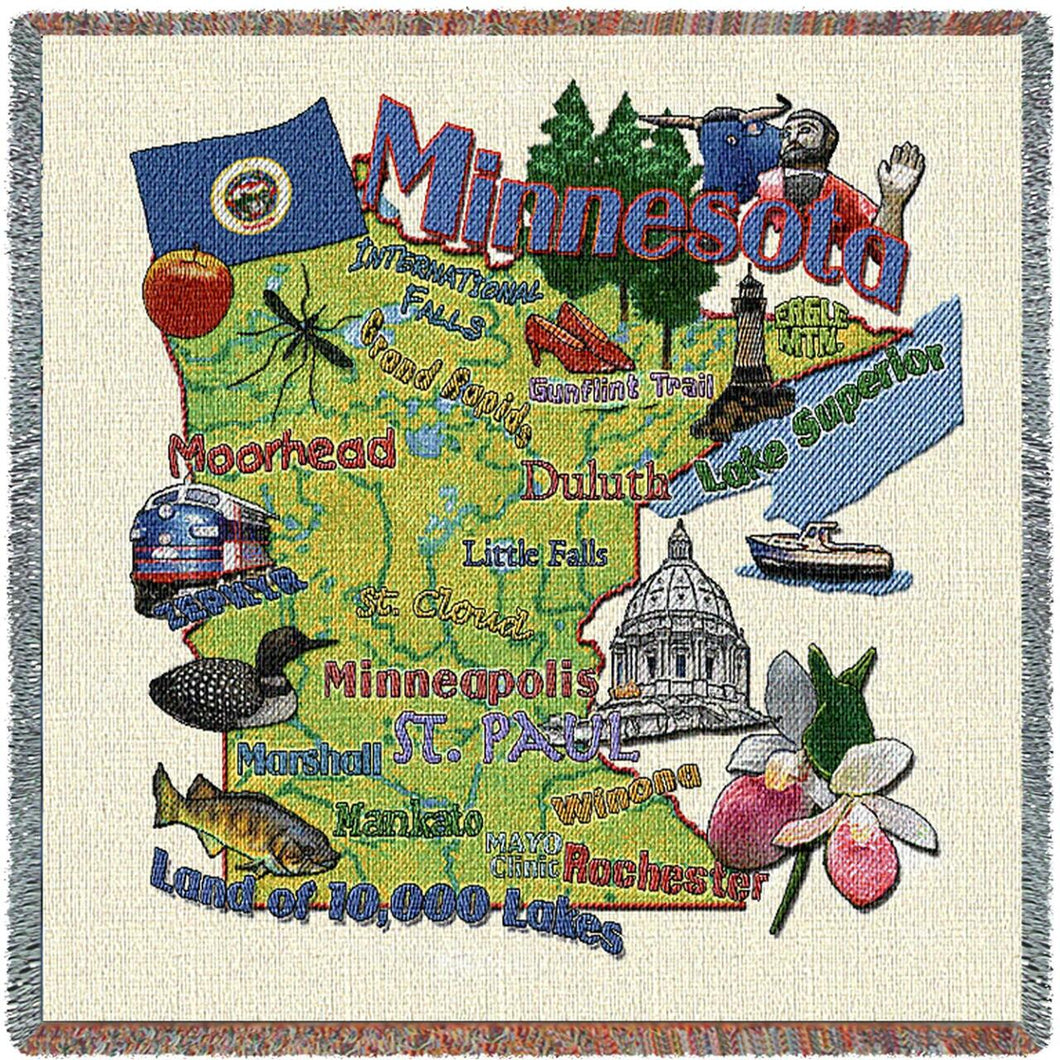 State of Minnesota Cotton Lap Square