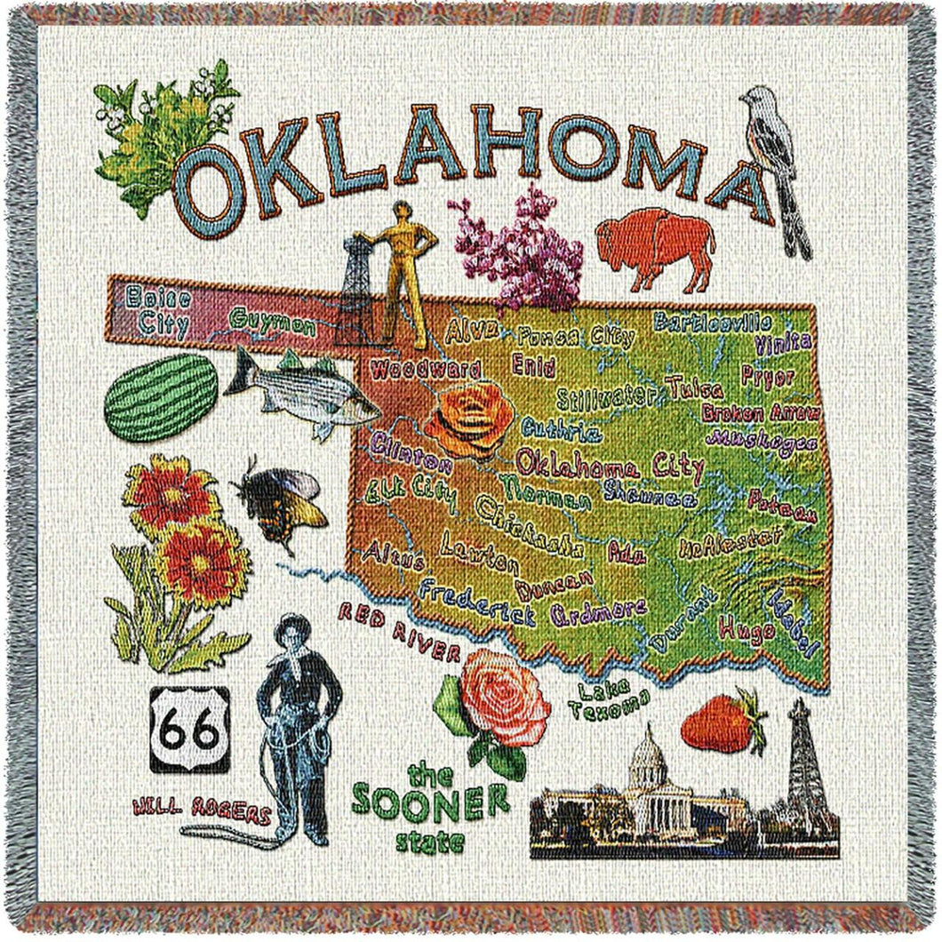 State of Oklahoma Cotton Lap Square