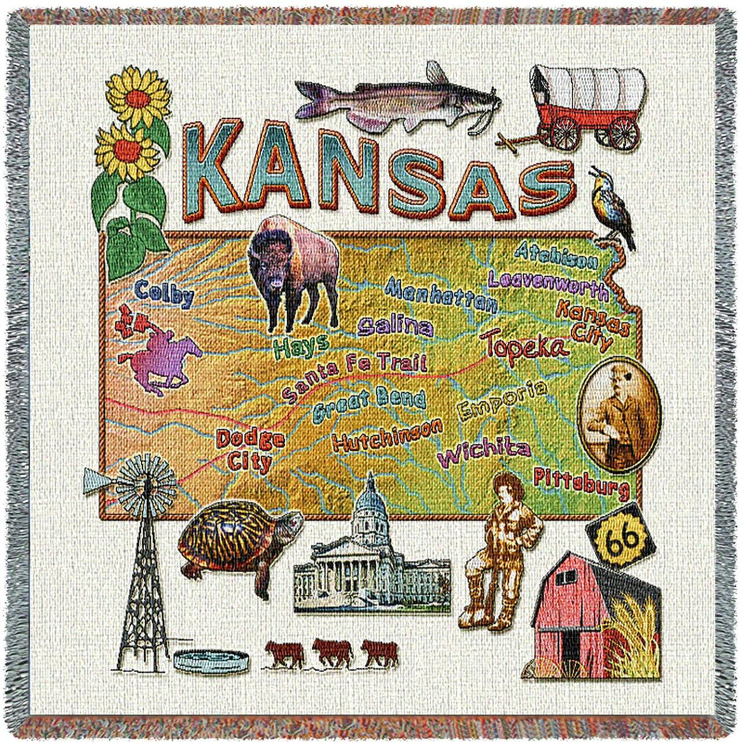 State of Kansas Cotton Lap Square