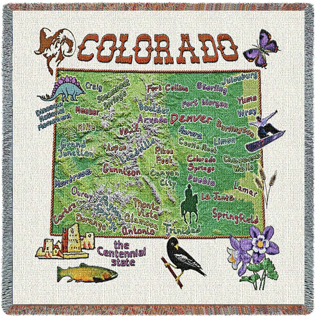 State of Colorado Cotton Lap Square
