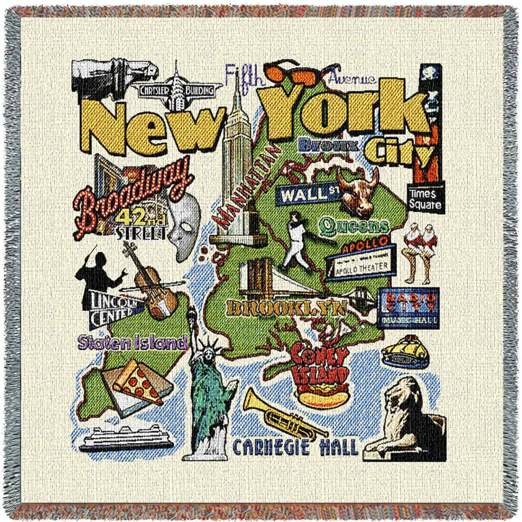 State of New York Cotton Lap Square