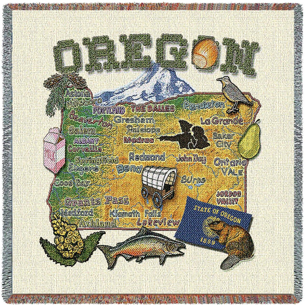 State of Oregon Cotton Lap Square