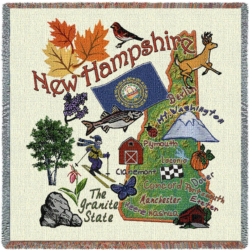 State of New Hampshire Cotton Lap Square