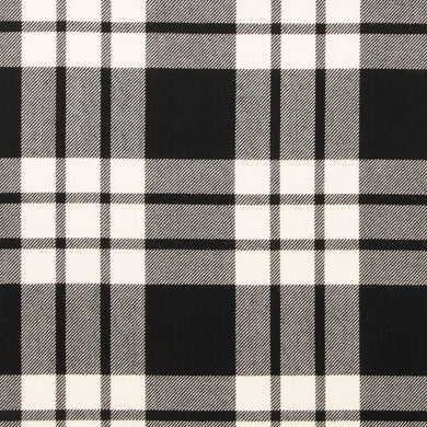 MacFarlane Black & White Light Weight Tartan Fabric