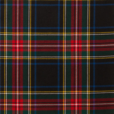 Stewart Black Modern Light Weight Tartan Fabric