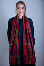 Load image into Gallery viewer, Red Red Rose Tartan Alba Extra Fine Merino Wool Stole
