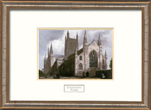 Worcester Cathedral Framed Engraving