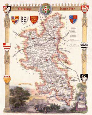Buckinghamshire Map Poster