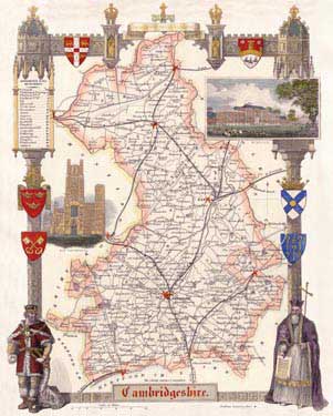 Cambridgeshire Map Poster