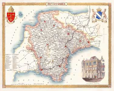 Devon Map Poster