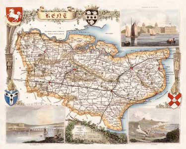 Kent Map Poster