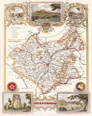 Leicestershire Map Poster