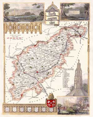 Northamptonshire Map Poster