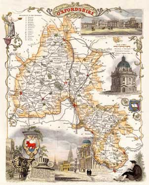 Oxfordshire Map Poster