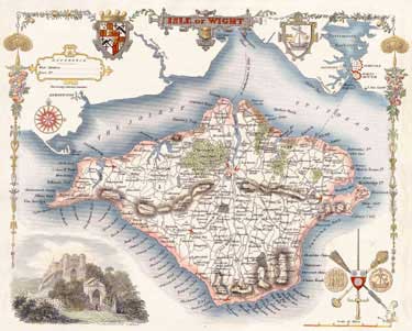 The Isle Of Wight Map Poster