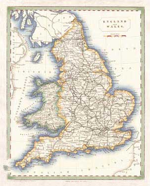 England & Wales Map Poster Size
