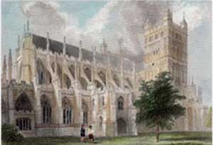 Exeter Cathedral Engraving