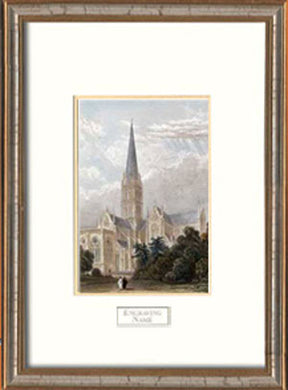 Salisbury Cathedral Wiltshire Framed Engraving