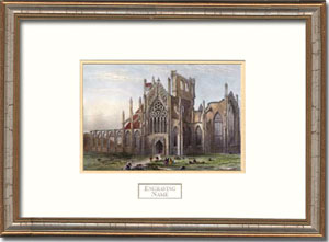 Melrose Abbey Framed Engraving