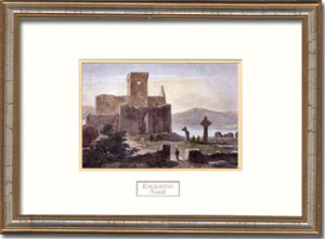 Iona Abbey Framed Engraving