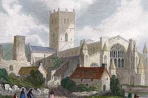 ST. David's Cathedral Engraving