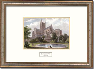 Wells Cathedral Somerset Framed Engraving