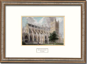 Exeter Cathedral Framed Engraving