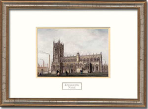 Manchester Cathedral Framed Engraving